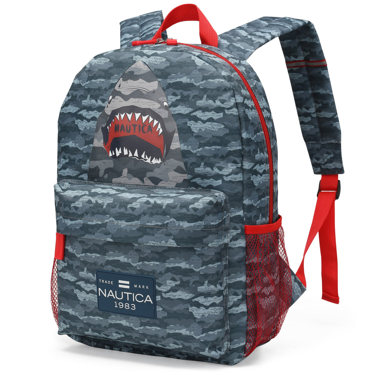 Nautica Kids 18" Airline Approved 5-Piece Carry-on Suitcase Set | Shark Attack