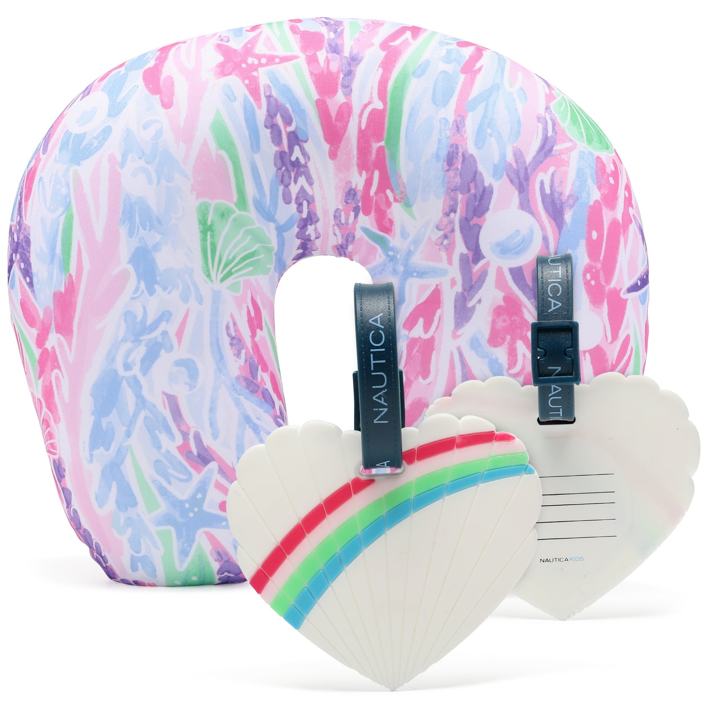 Nautica Kids 18" Airline Approved 5-Piece Carry-on Suitcase Set | Pastel Shell
