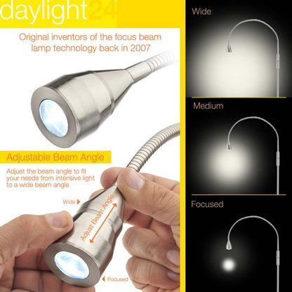 FOCUS PRO Natural Daylight Replaceable-LED Floor Lamp - Nickel
