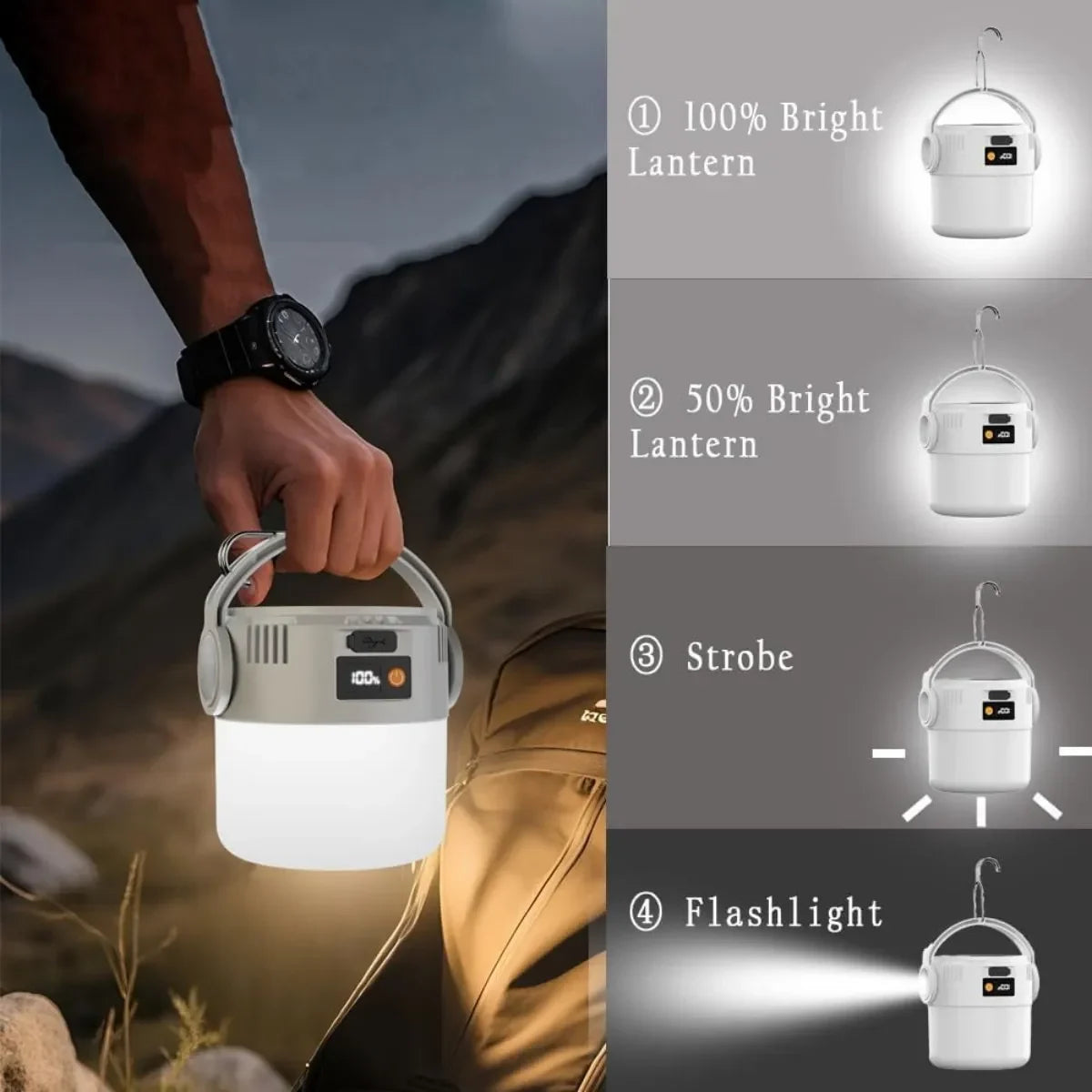 Solar-Powered Tent Light