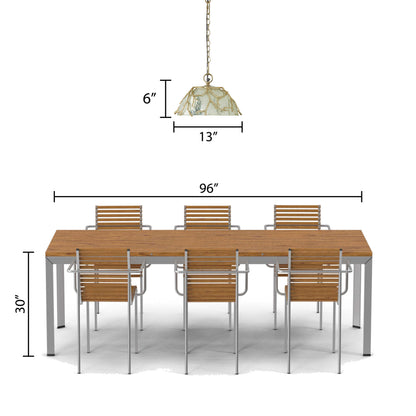 River of Goods 13" L Kate Gold Metal and Silver Glass Pendant Light