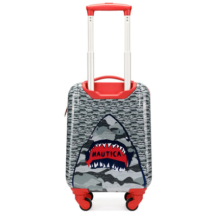 Nautica Kids 18" Airline Approved Carry-on Suitcase | Shark Attack