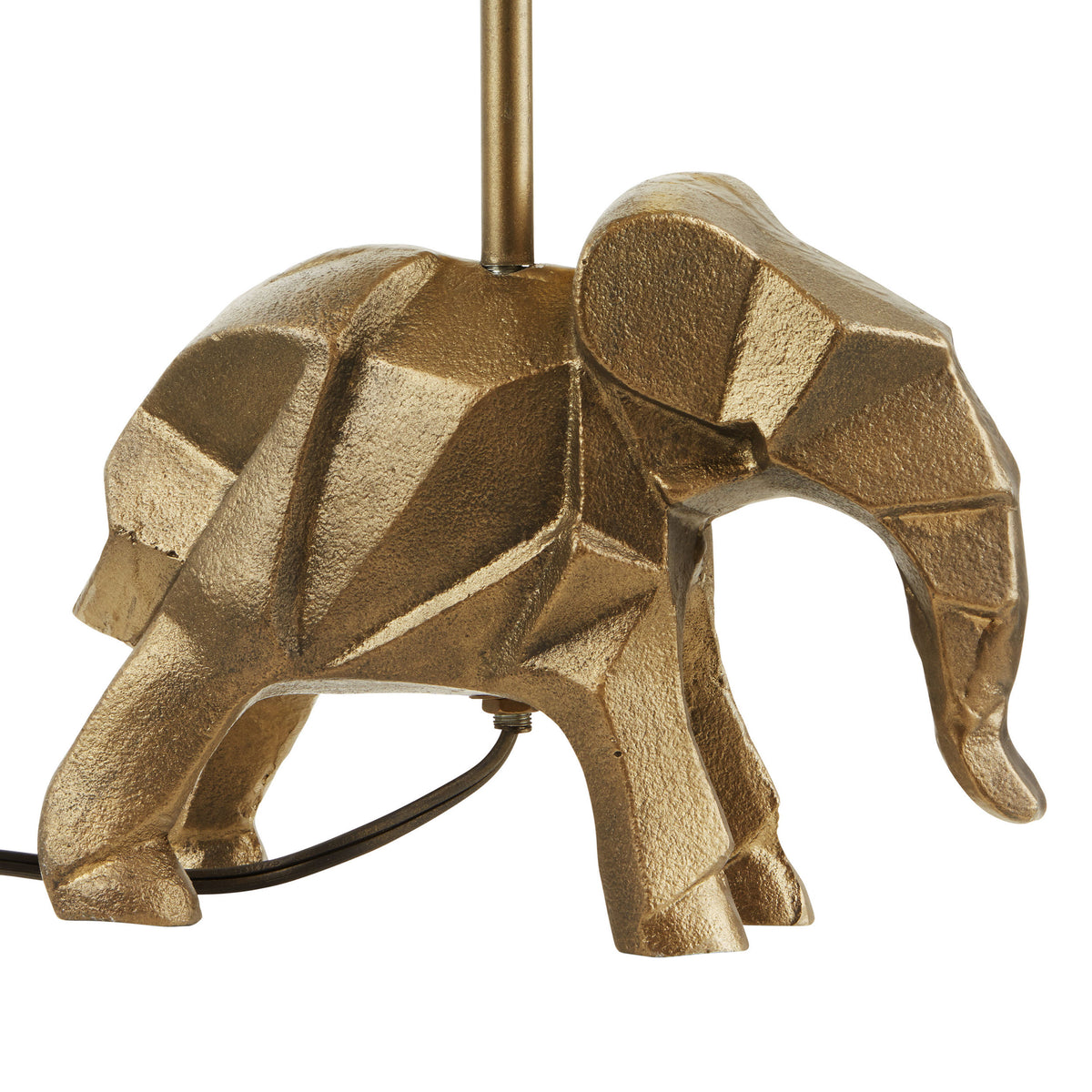 River of Goods 15.5'' H Black Drum Shade with Novelty Elephant Base Table Lamp
