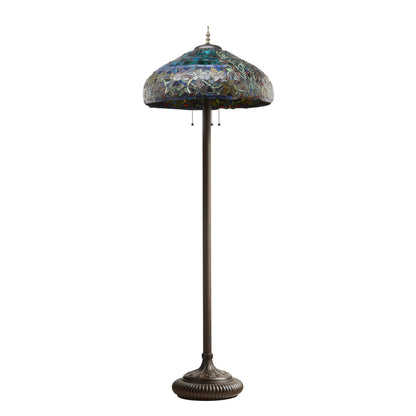 River of Goods 65" H Hampstead Tiffany-Style Stained Glass Floor Lamp