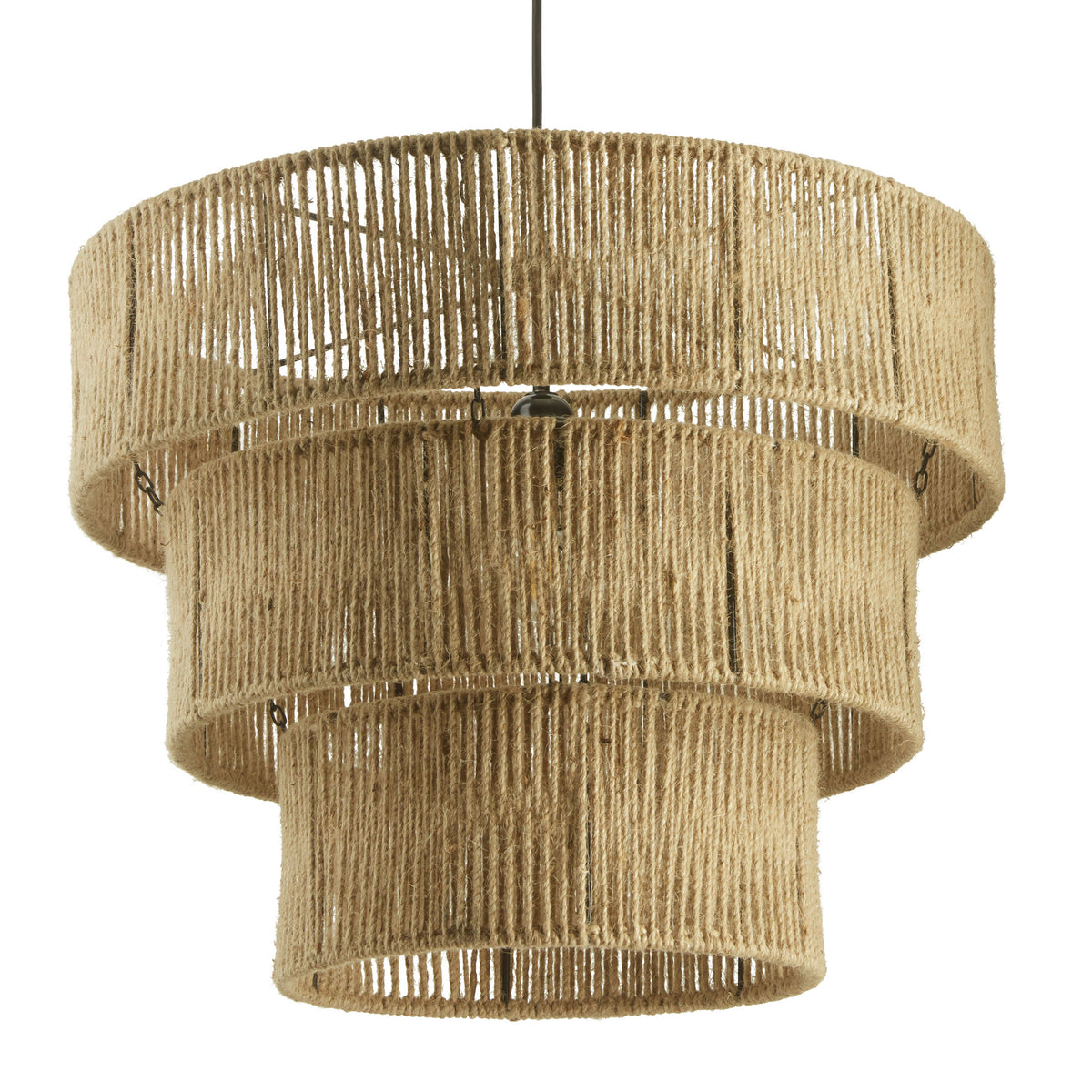 River of Goods 19.75" W 1-Light Fiora Metal and Jute Pendant