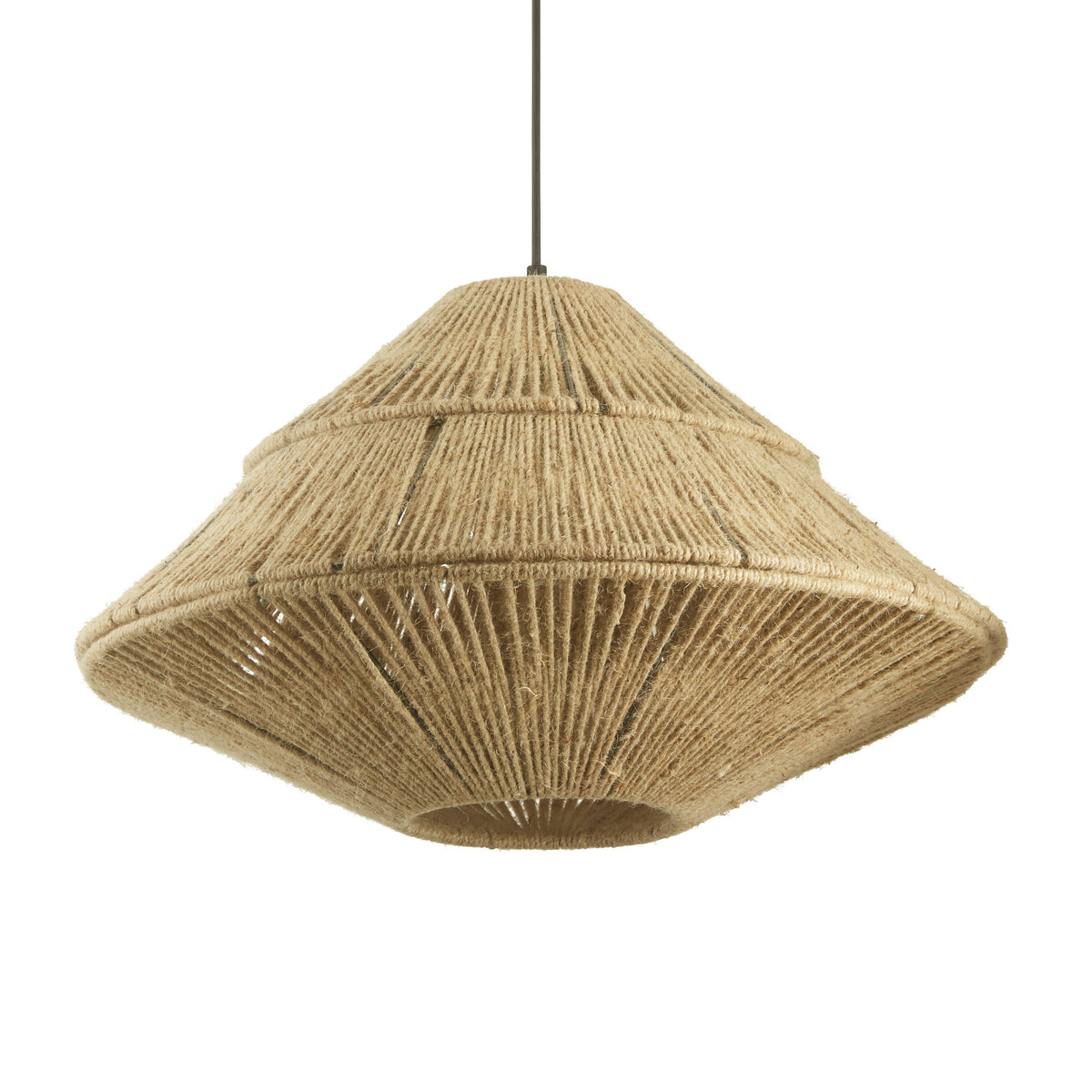 River of Goods 22" W 1-Light Morris Metal and Jute Pendant