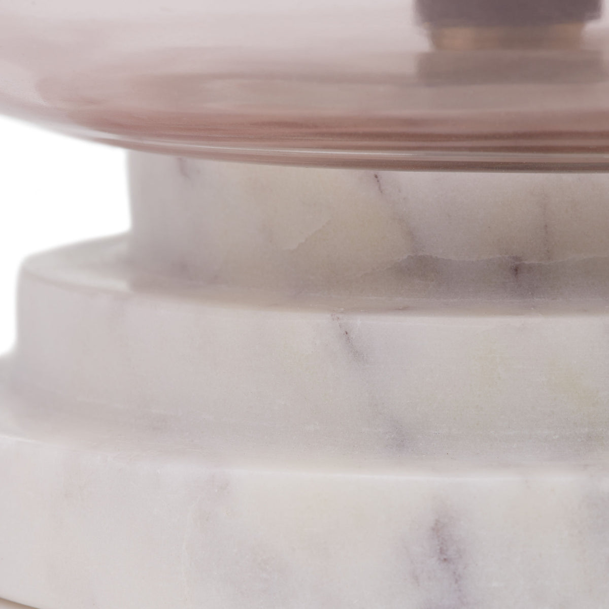 River of Goods 13" H Emily White and Pink Ombre Stacked Base Globe Shade Accent Lamp