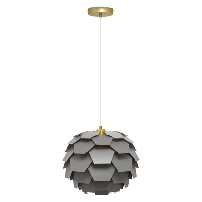 River of Goods 14.5" W Katya Round Glam Pendant Light with Brushed Gold Canopy