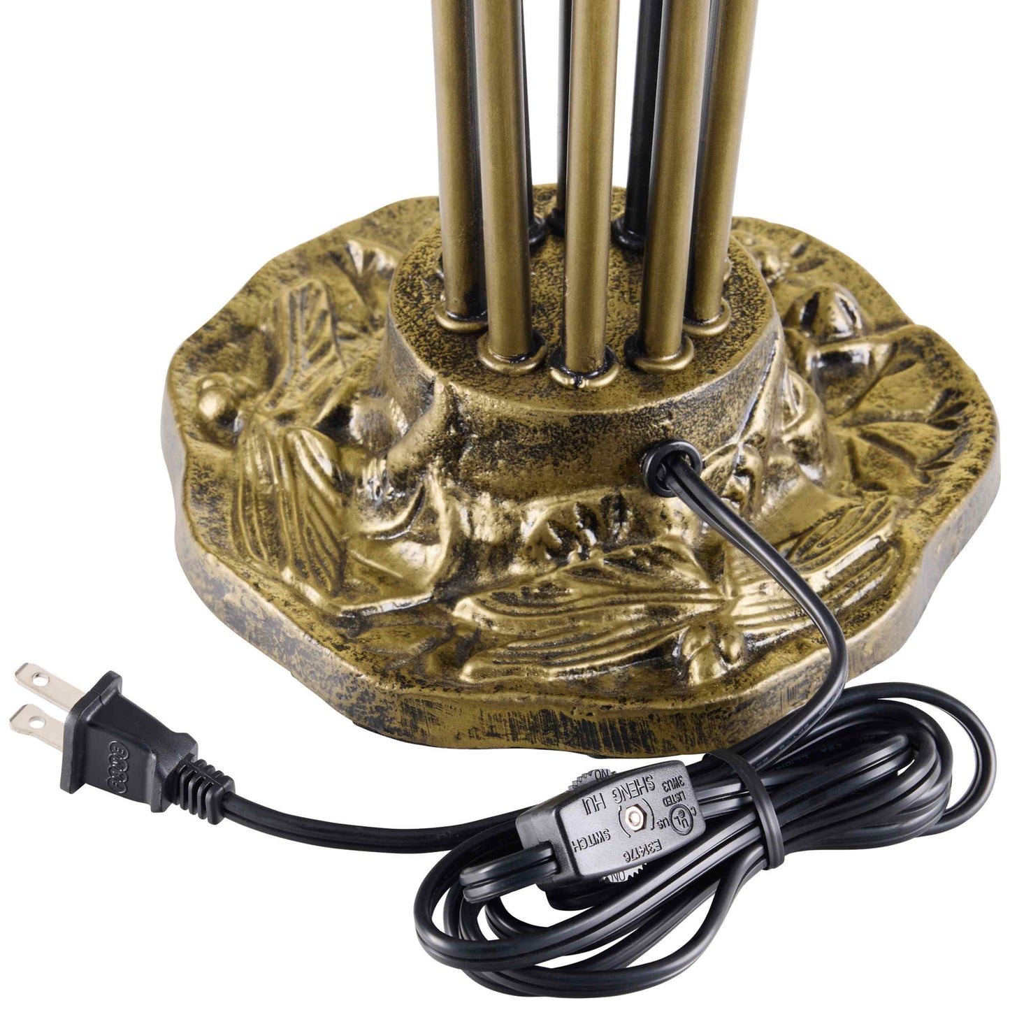 White/ Antique Brass-