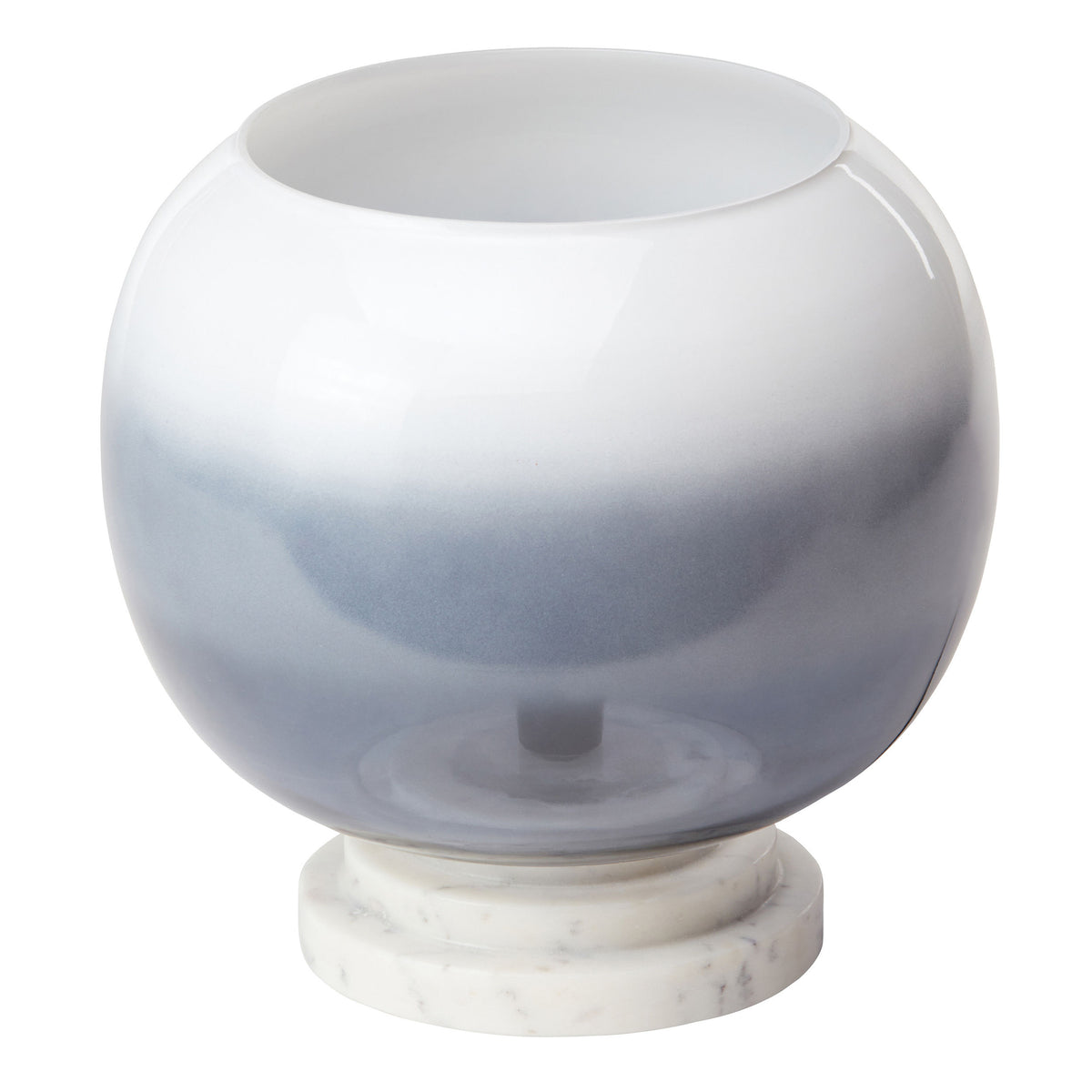 River of Goods 13" H Emily White and Blue Ombre Stacked Base Globe Shade Accent Lamp