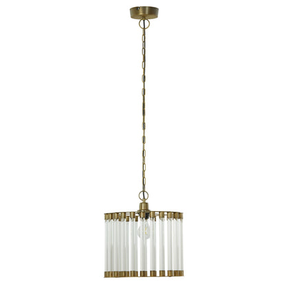 River of Goods 13" W Adalee Clear and Gold Glass and Metal Pendant Light
