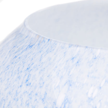 River of Goods 13" H Nautical White/Blue Globe Shade Stacked Base Accent Lamp