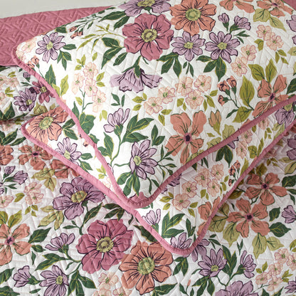 Nanshing Alayna 3 Piece Floral Quilt Set