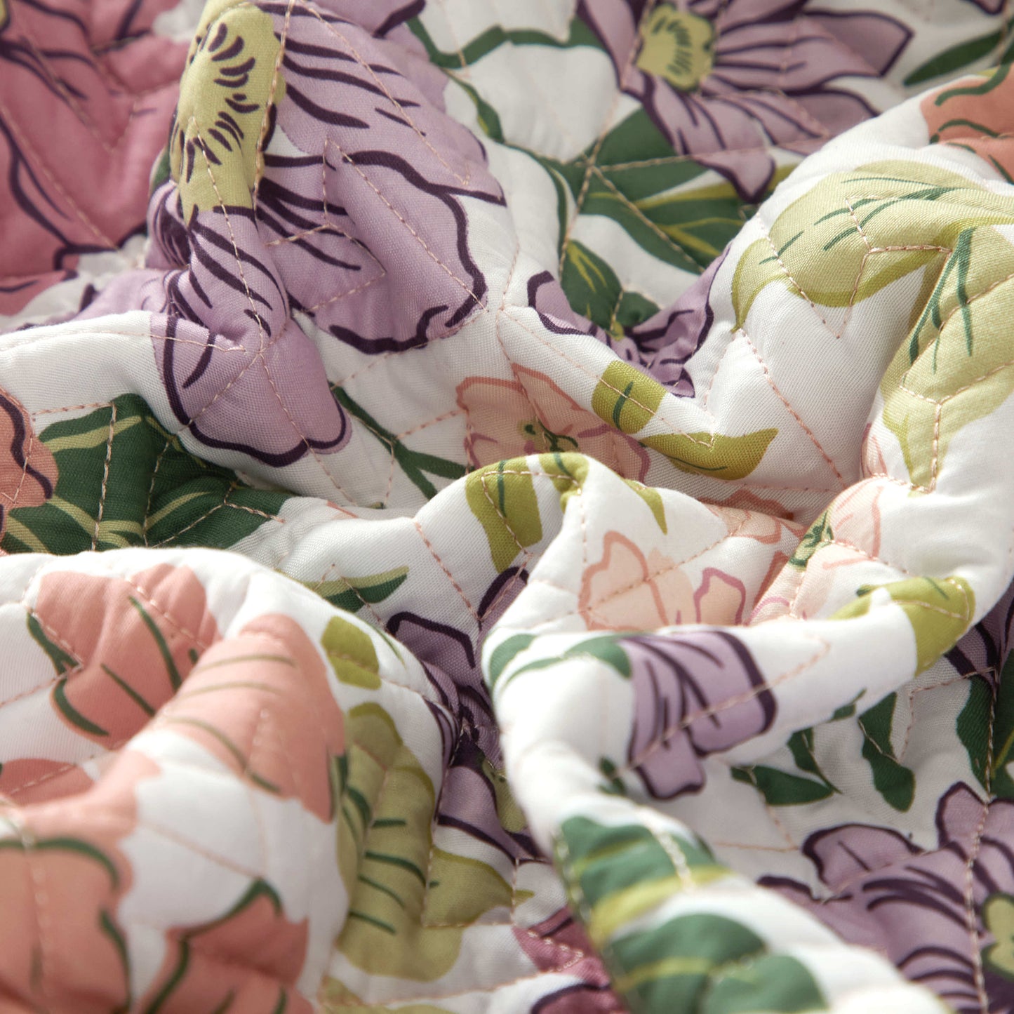 Nanshing Alayna 3 Piece Queen Floral Quilt Set