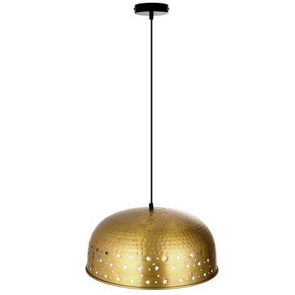 River of Goods Stevie 17.75"W Star-Shaped Cutout Gold Pendant Light