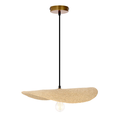 River of Goods 18" W 1-Light Morty Metal and Jute Oval Hanging Pendant