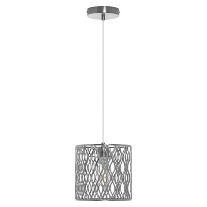 River of Goods 8.125" W Asa Metal Pendant Light with Silver-Tone Shade
