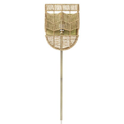 River of Goods 25.75"H Brushed Gold Iron Wall Sconce with Hemp Rope Shade