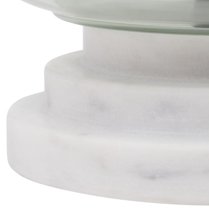 River of Goods 13" H Emily White and Green Ombre Stacked Base Globe Shade Accent Lamp