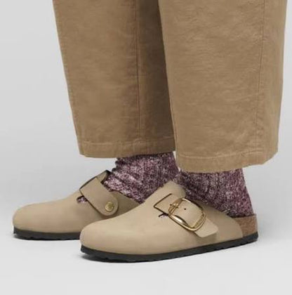 Birkenstock Boston Oiled Leather Tobacco Brown Clogs
