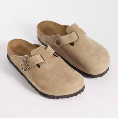Birkenstock Boston Oiled Leather Tobacco Brown Clogs
