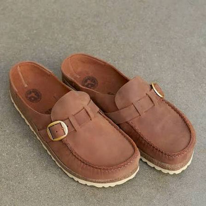 Birkenstock Unisex Buckley Natural Leather Oiled Cognac