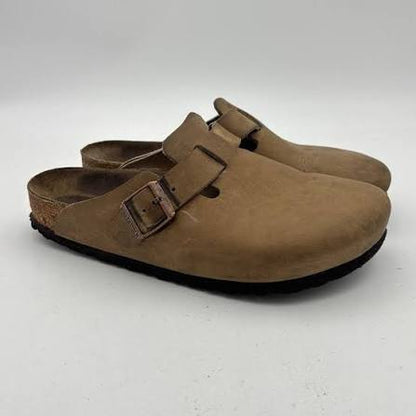 Birkenstock Unisex Boston Grip Leather Vintage Wood Roast