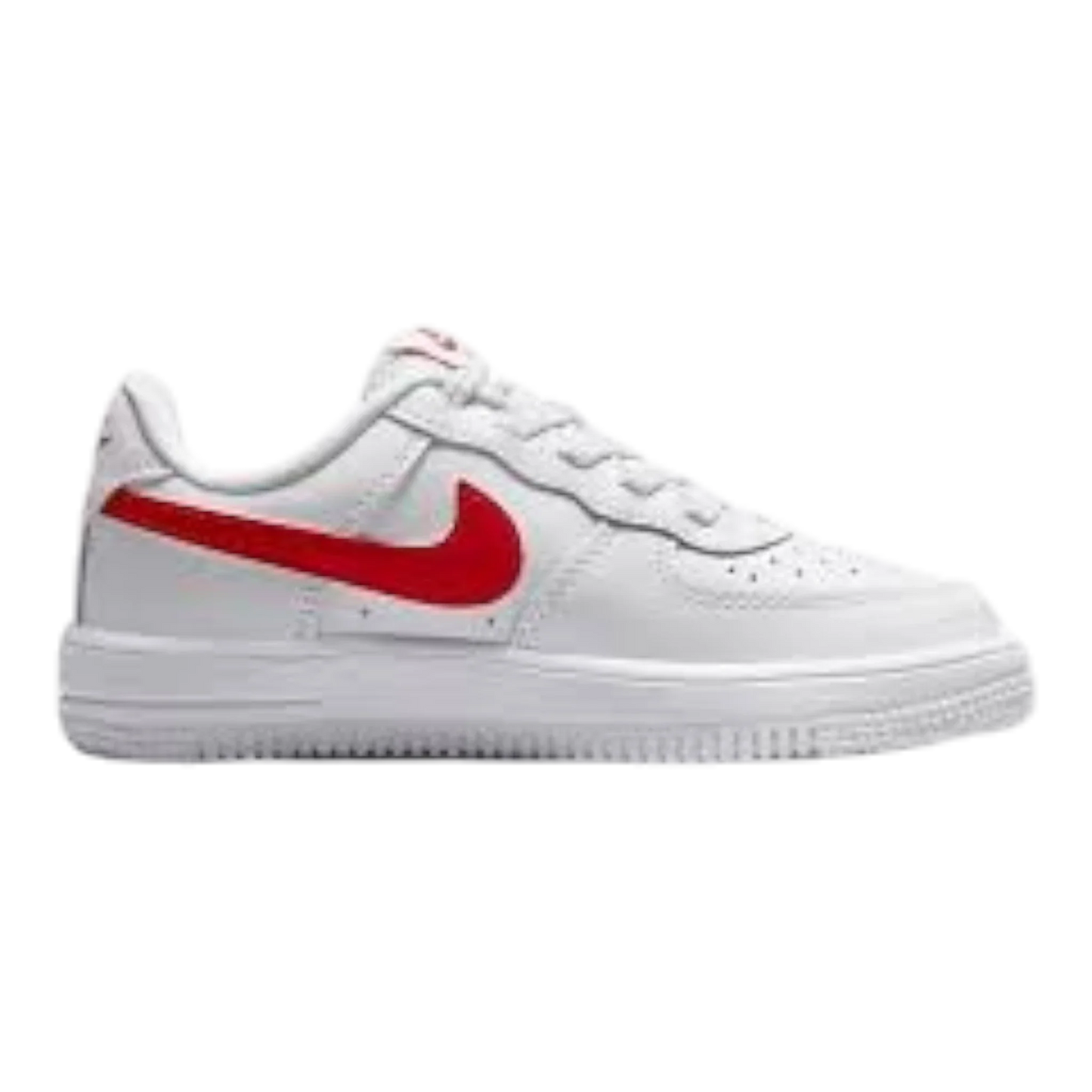 Nike Air Force 1 '07 LV8 Little Kids' (PS) Sneakers — White & Red Leather Low-Top