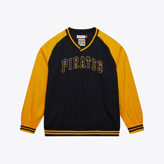 Mitchell & Ness Men's MLB Nylon Pullover Jacket Vintage Logo Pirates Pullovers