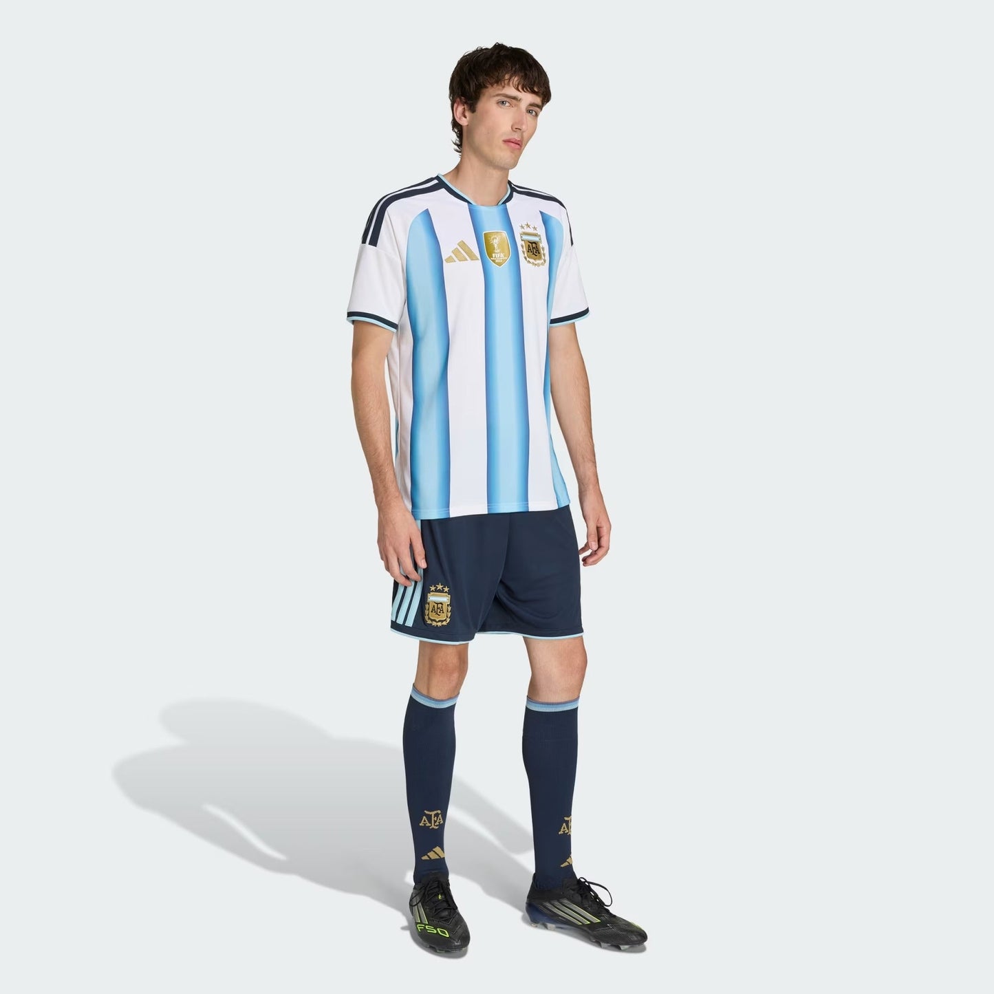 [jm1325] Mens Adidas Afa Argentina Home Shorts - Ntnavy/iceblu