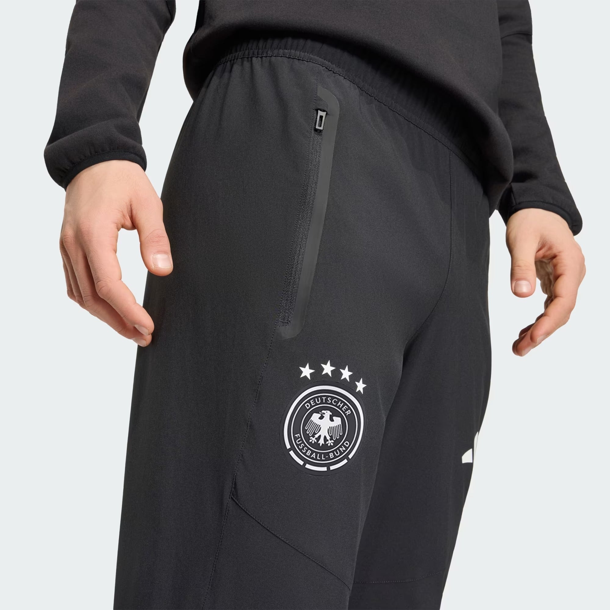 jz9327] Mens Adidas Dfb Germany Tiro Travel Pants - Black – Zulily