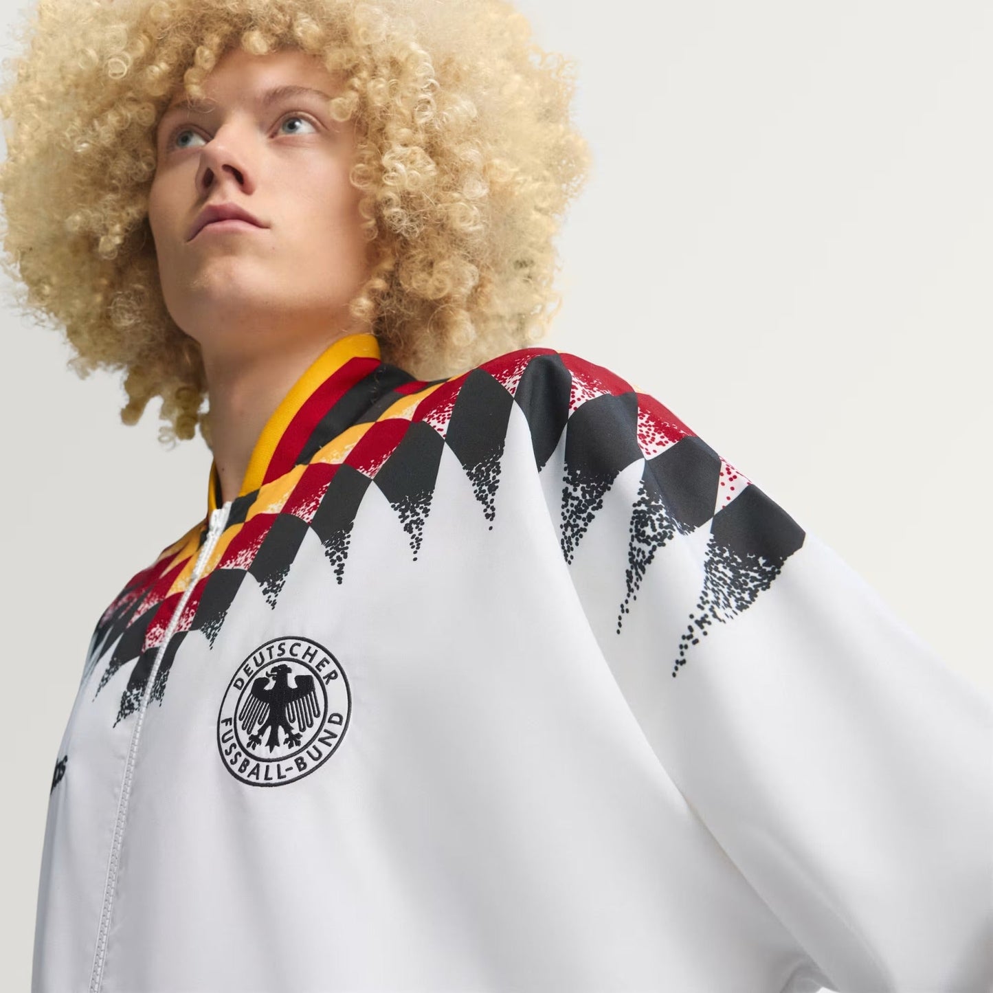 [jw8809] Mens Adidas Dfb Germany Track Top 1994 - White
