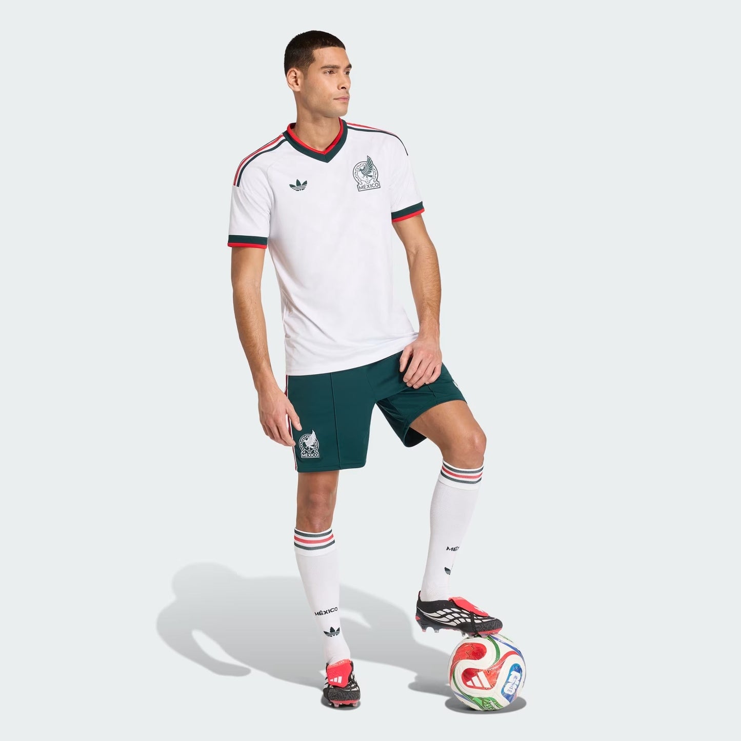 [kd1495] Mens Adidas Fmf Mexico 26 Away Shorts - Aurivy