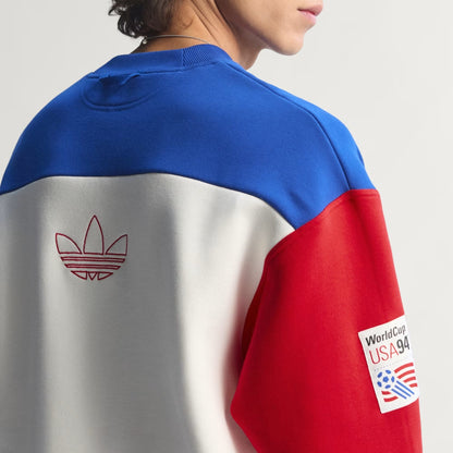 [kd1156] Mens Adidas Usa 94 Graphic Sweatshirt - Royblu/clowhi