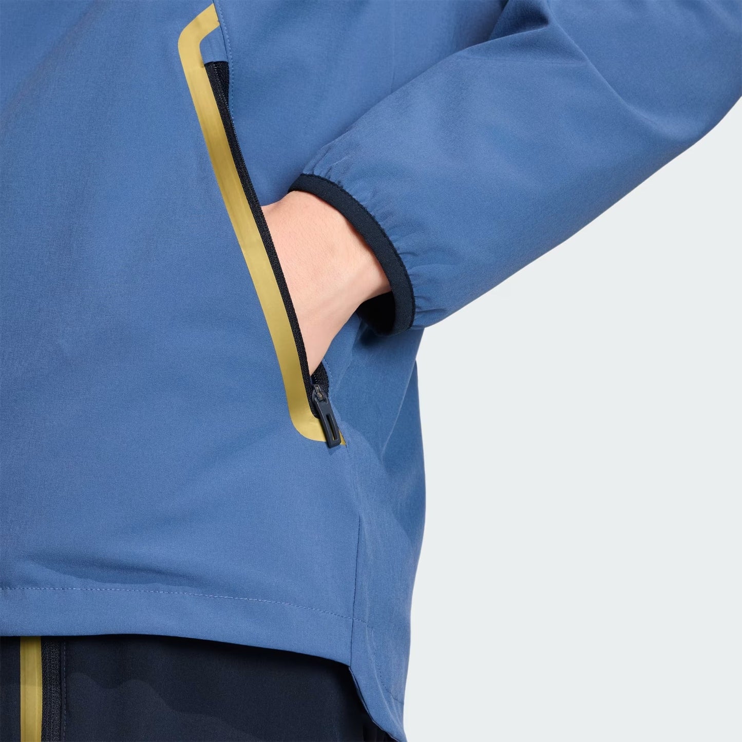 [jz6313] Mens Adidas Afa Argentina Tiro Travel Full Zip Windbreaker - Crew Blue