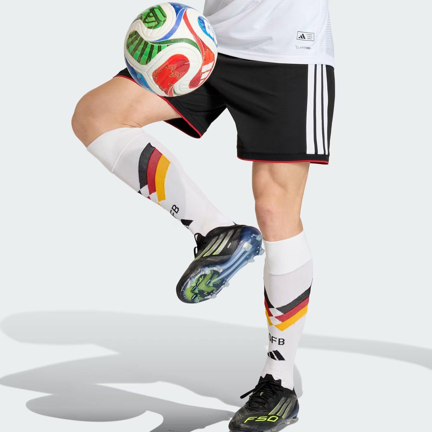 [jn2073] Mens Adidas Dfb Germany Home Shorts - Black