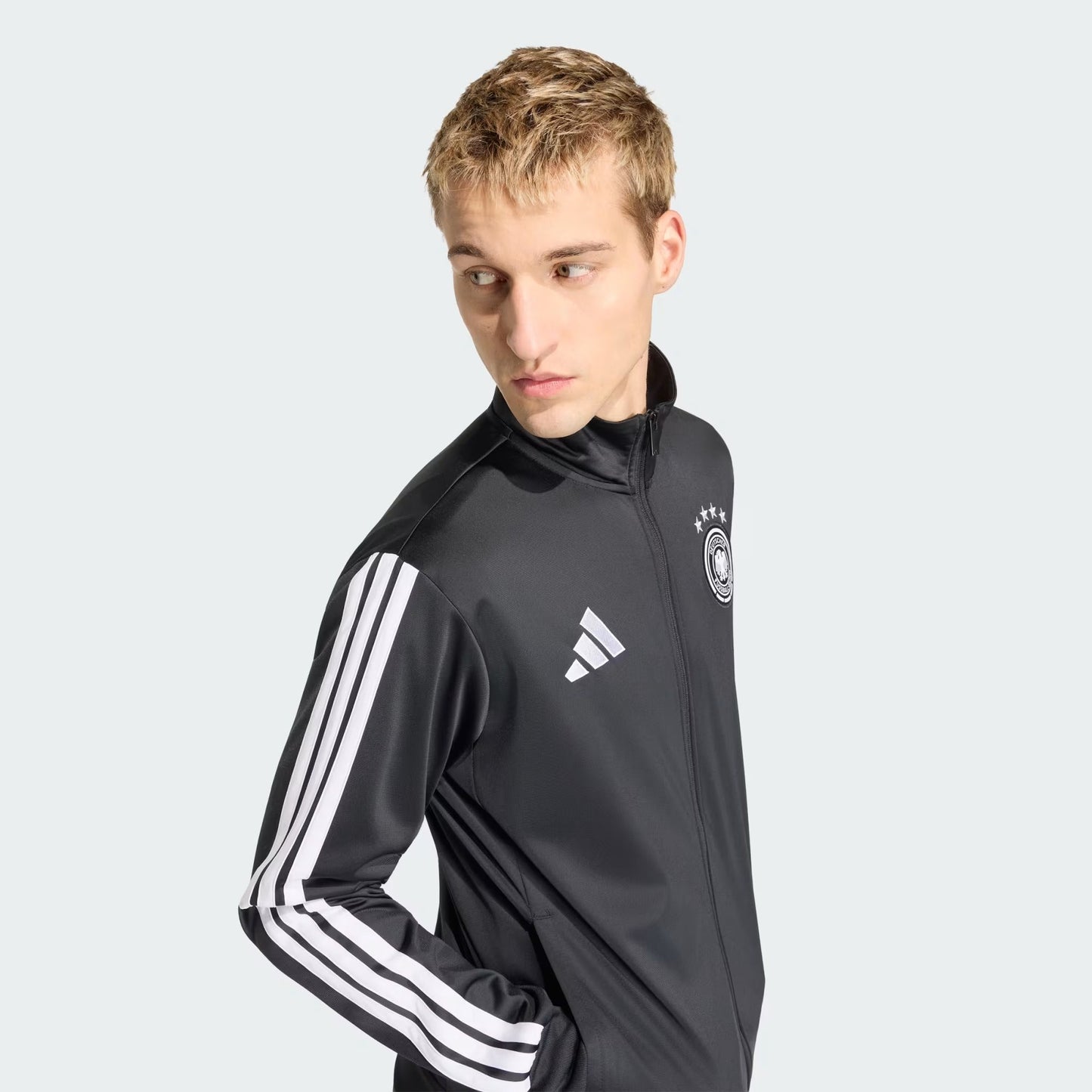 [jz9345] Mens Adidas Dfb Germany Dna Track Top - Black