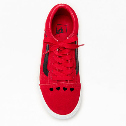 [vn000cy8reb] Preschool Vans Old Skool Hearts - Red/black