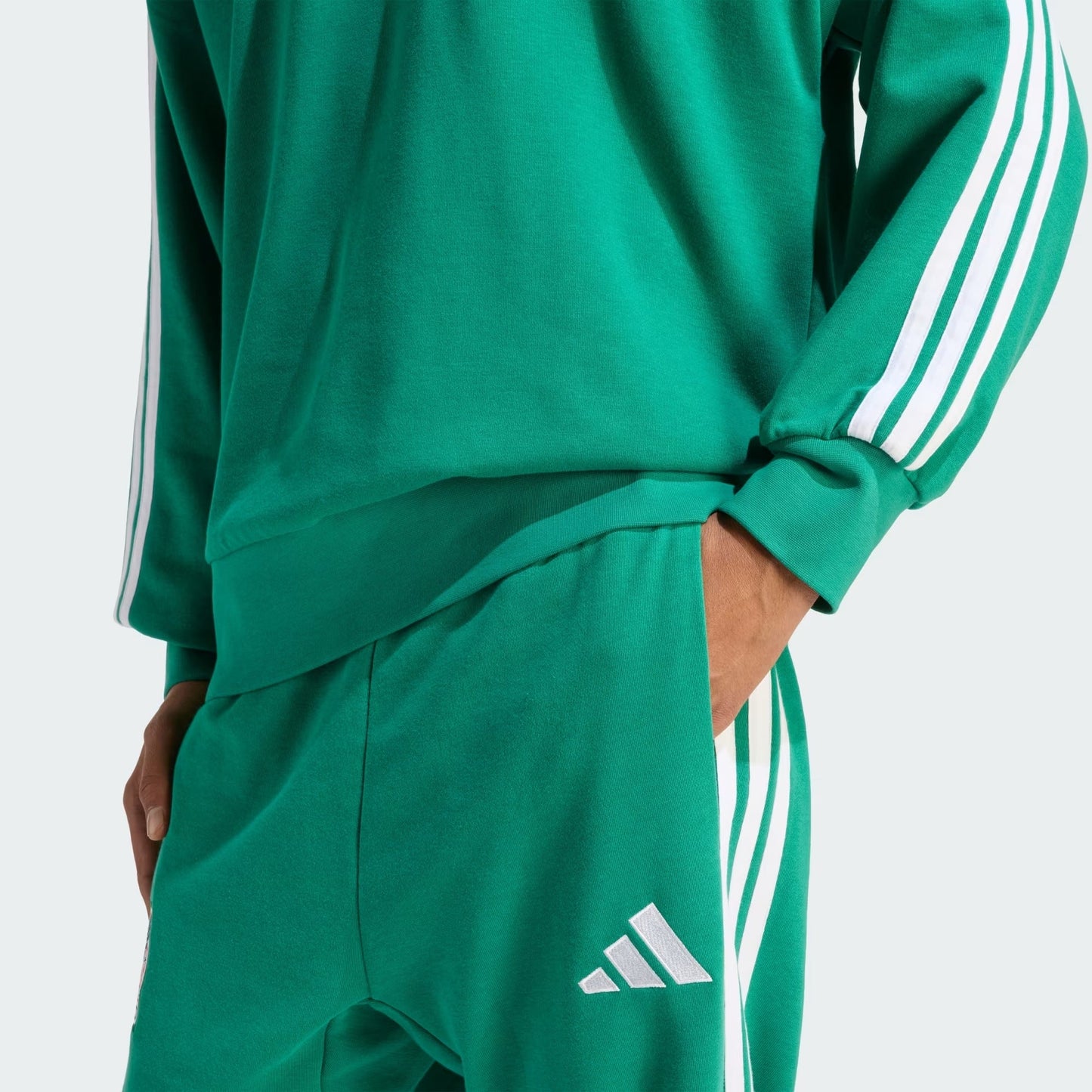 [jz6467] Mens Adidas Fmf Mexico Dna Crew Sweat Sweatshirt - Bold Green