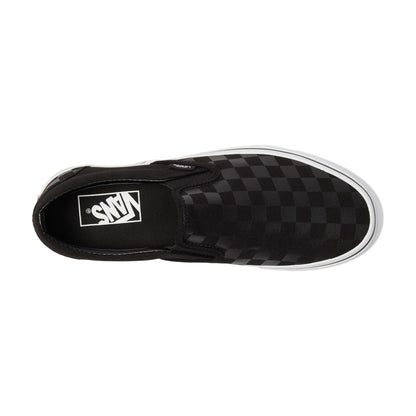 [vn000eye276] Mens Vans Ua Classic Slip-on Checkerboard - Black/black