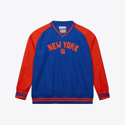 Mitchell & Ness Men's NBA Nylon Pullover Jacket Vintage Logo Knicks Pullovers