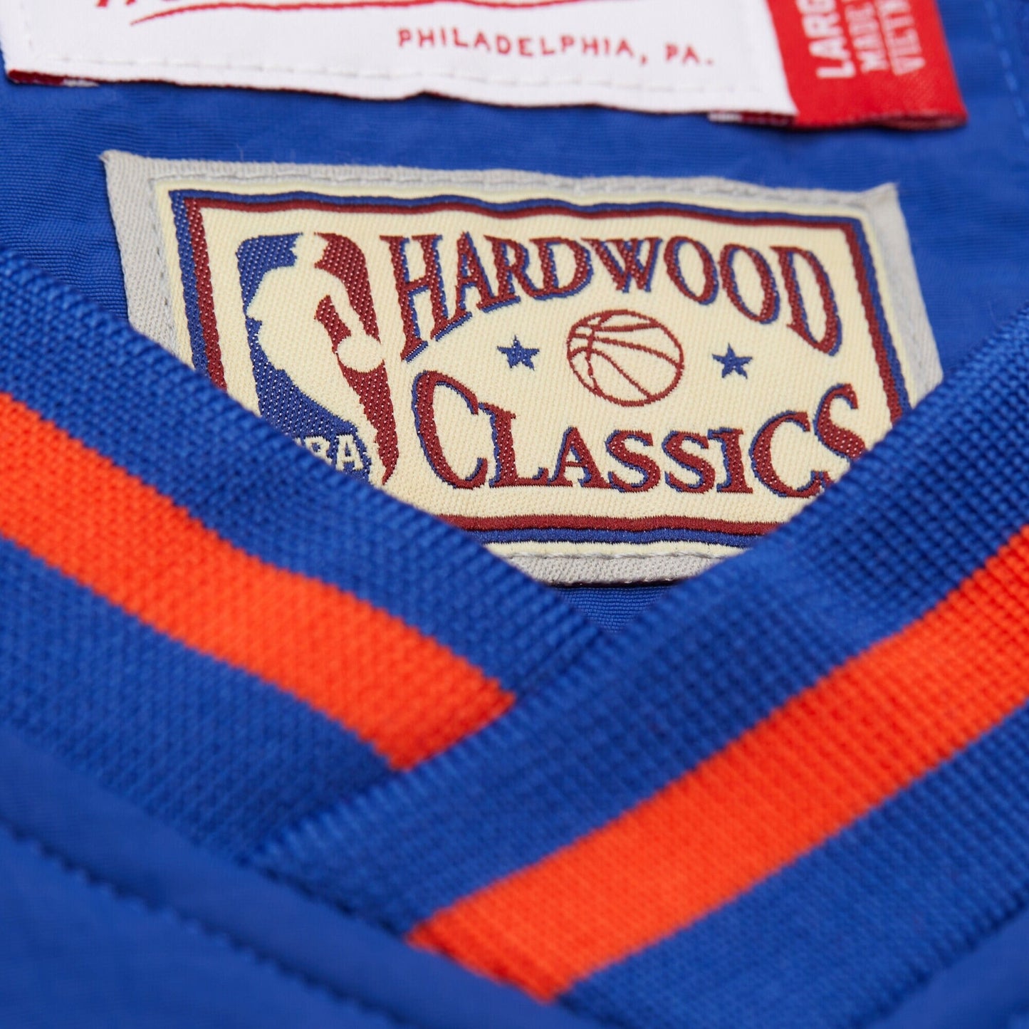 Mitchell & Ness Men's NBA Nylon Pullover Jacket Vintage Logo Knicks Pullovers