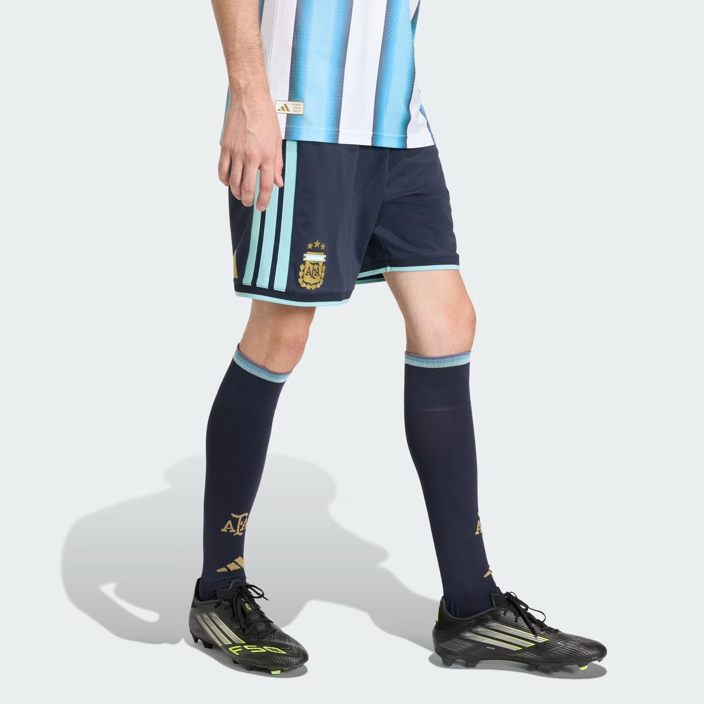 [jm5898] Mens Adidas Afa Argentina Home Authentic Shorts - Ntnavy/iceblu