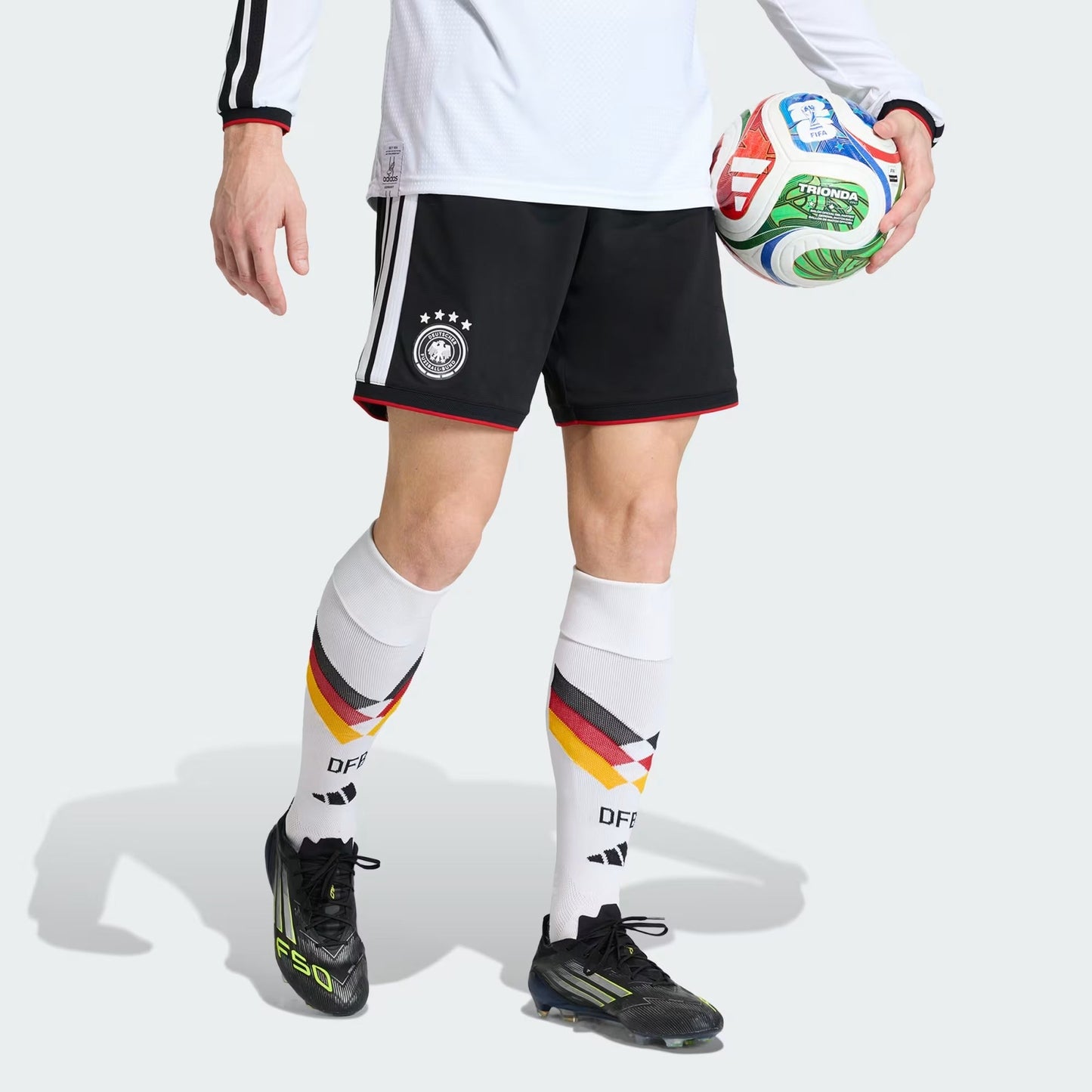 [jn2073] Mens Adidas Dfb Germany Home Shorts - Black