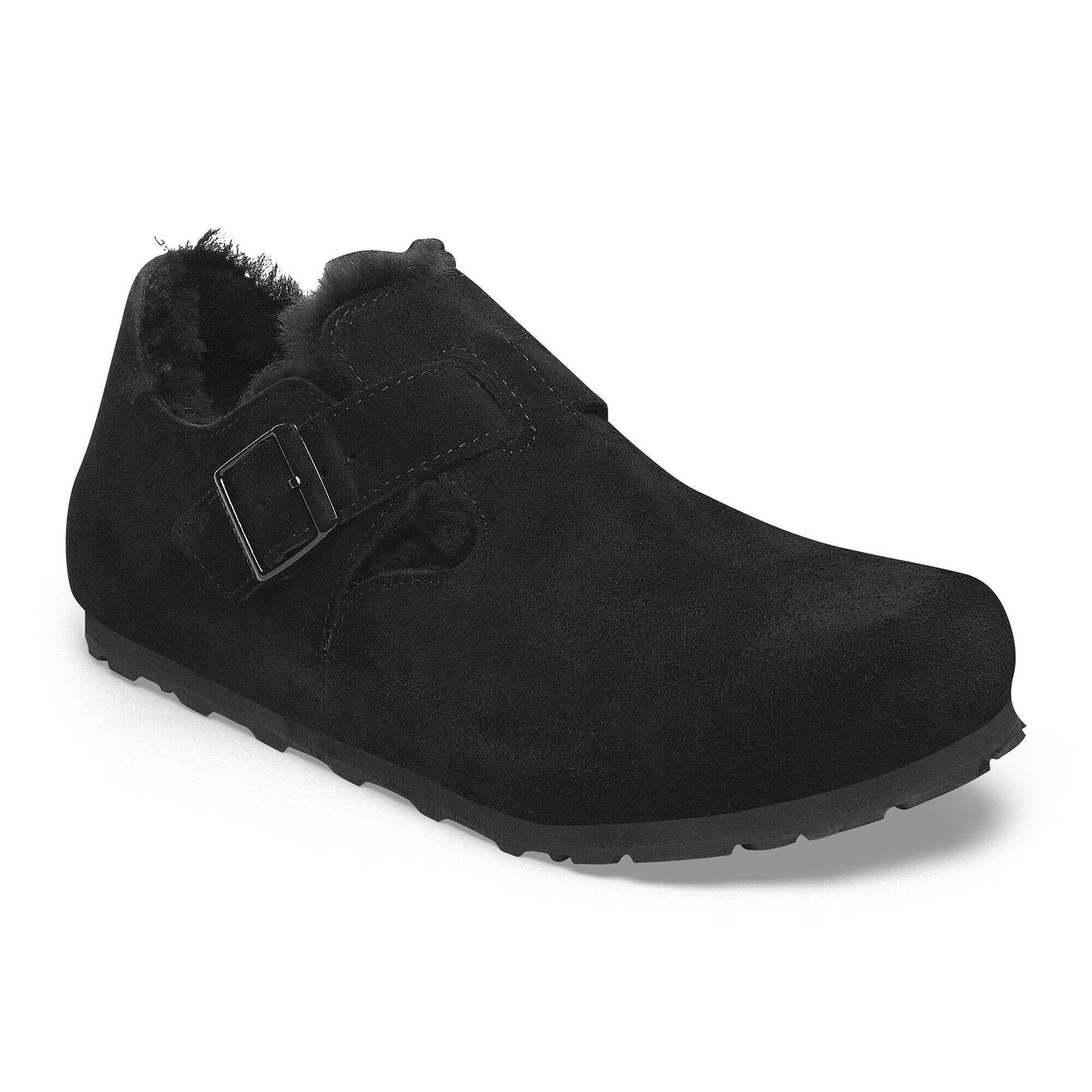 [1014961] Unisex Birkenstock London Shearling Suede Leather (narrow Width)