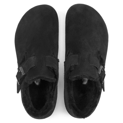 [1014961] Unisex Birkenstock London Shearling Suede Leather (narrow Width)