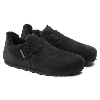 [1014961] Unisex Birkenstock London Shearling Suede Leather (narrow Width)