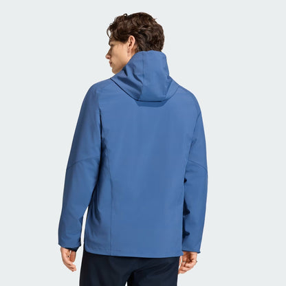 [jz6313] Mens Adidas Afa Argentina Tiro Travel Full Zip Windbreaker - Crew Blue