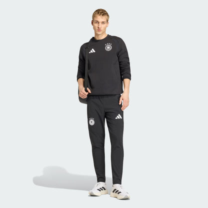 [jz9327] Mens Adidas Dfb Germany Tiro Travel Pants - Black