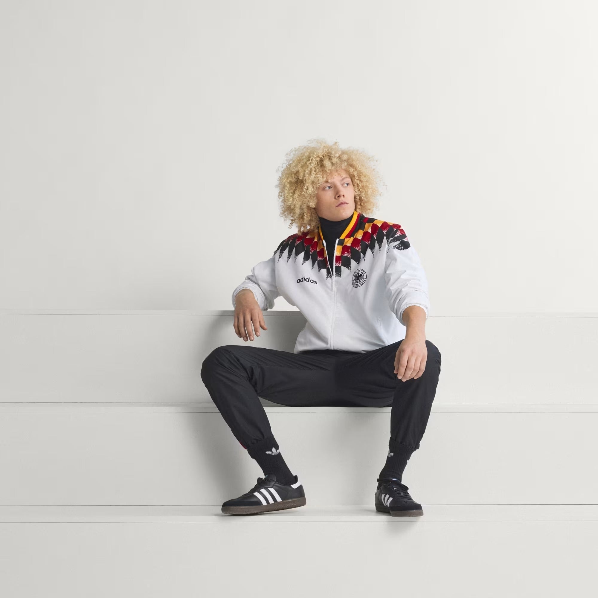 jw8809] Mens Adidas Dfb Germany Track Top 1994 - White – Zulily